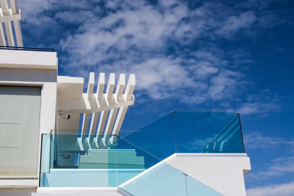 terrace, balcony, architecture, design, hotel, modern, exterior, glass, style, blue glass, blue design, blue glasses, blue balcony, blue hotel, terrace, terrace, balcony, balcony, balcony, balcony, balcony